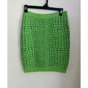 Vintage Y2K Moschino Cheap And Chic Knit Mini Skirt Crocodile 8 Italy Designer
